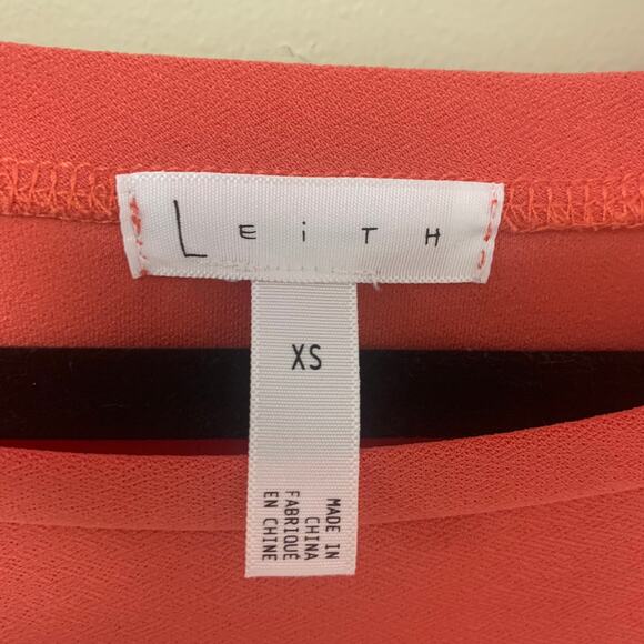 Leith coral three-quarter sleeve shift dress size XS - Picture 5 of 9